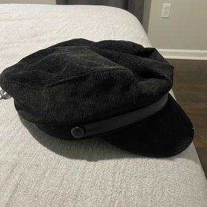 NWT Lulu’s Newsgirl Cap Black
